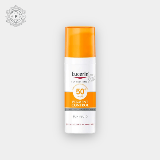 Eucerin Pigment Control Sun Fluid SPF 50+ 50ml. سائل الحماية من الشمس من يوسيرين للتحكم في التصبغات بعامل حماية 50+ 50 مل - Princess Cosmetics Qatar