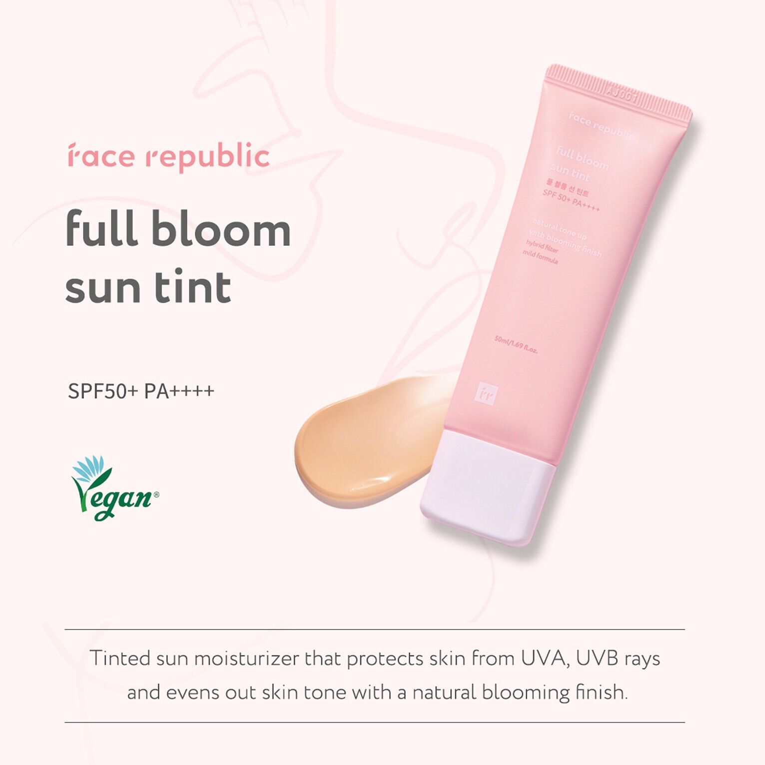 Face Republic Full Bloom Sun Tint 50ml. صبغة الشمس فيس ريبابليك فول بلوم 50 مل - Princess Cosmetics Qatar