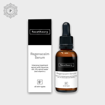 Facetheory Regenacalm 2% Retinol and Vitamin C Serum S1 30ml. فيس ثيوري ريجيناكالم 2٪ ريتينول وفيتامين سي سيروم S1 - Princess Cosmetics Qatar