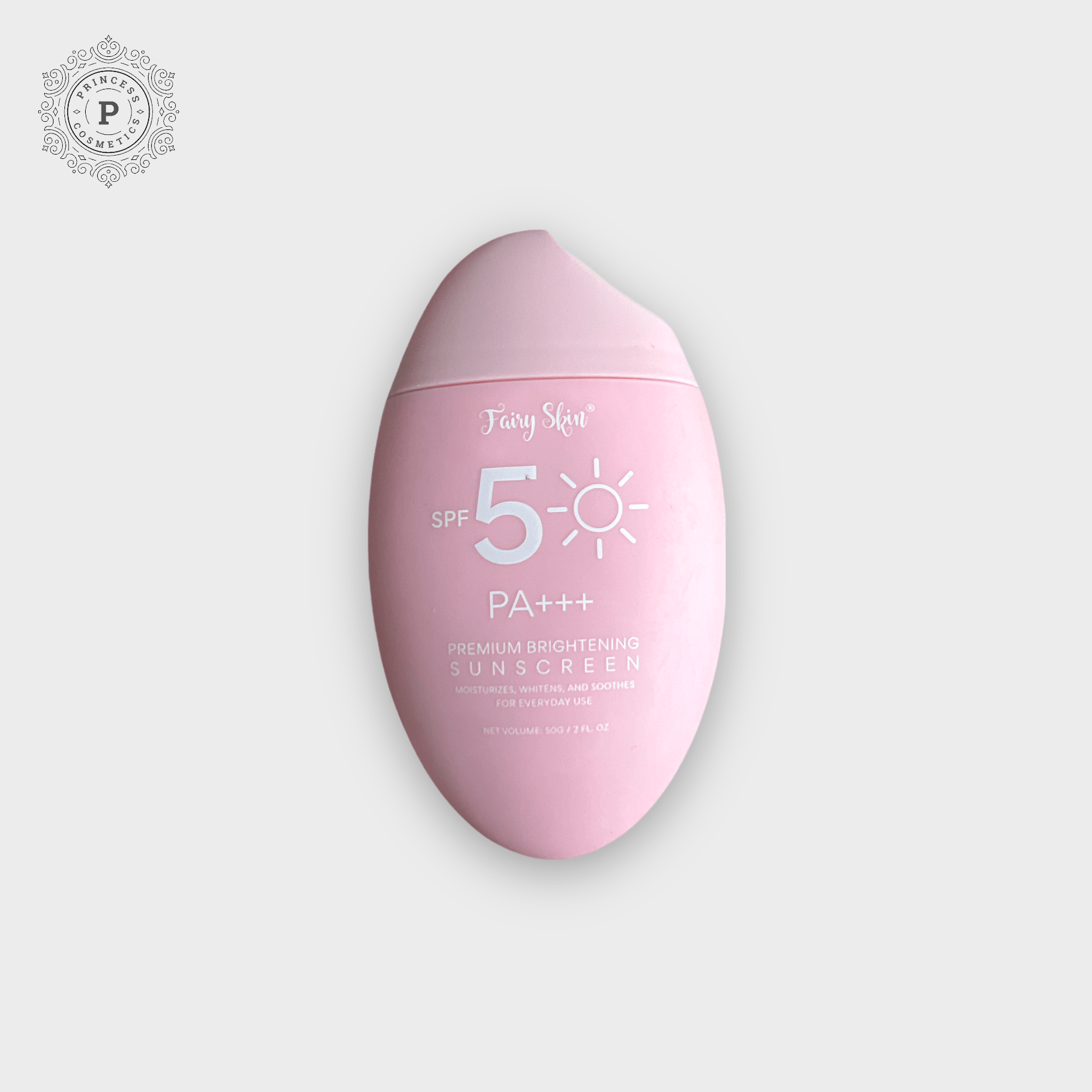 Fairy Skin Premium Brightening Sunscreen 50g. واقي شمسي فاخر لتفتيح البشرة من فيري سكين، 50 جم - Princess Cosmetics Qatar