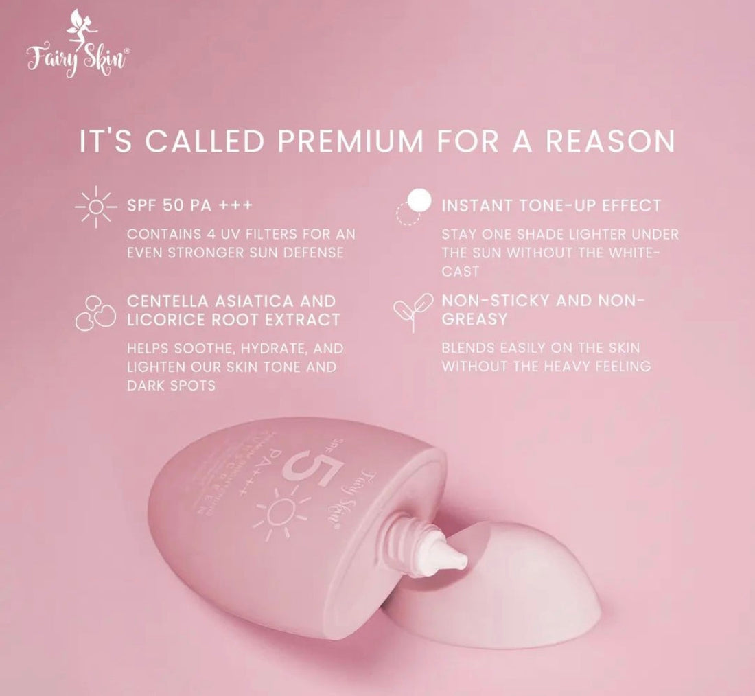 Fairy Skin Premium Brightening Sunscreen 50g – Princess Cosmetics Qatar