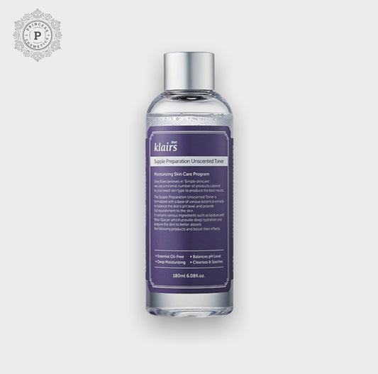 Klairs Supple Preparation Unscented Toner 180ml. تونر سائل غير معطر من كليرز، 180 مل