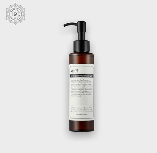 Klairs Gentle Black Deep Cleansing Oil 150ml. زيت التنظيف العميق اللطيف الأسود من كليرز، 150 مل