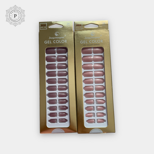 Fengshangmei Gel Color Nails (24pcs). أظافر جل فينجشانجمي (24 قطعة)