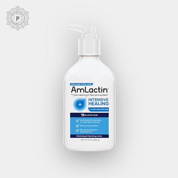 Amlactin Intensive Healing Lotion with 15% Lactic Acid (2 sizes). لوشن أملاكتين للشفاء المكثف مع حمض اللاكتيك بنسبة 15% (حجمين)