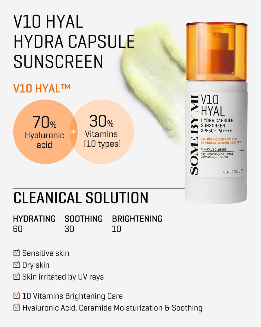 Somebymi V10 Hyal Hydra Capsule Sunscreen 40ml