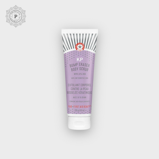 First Aid Beauty KP Bump Eraser Body Scrub with 10% AHA 226g. مقشر الجسم ممحاة الصدمات من فيرست إيد بيوتي مع 10% AHA، 226 جم