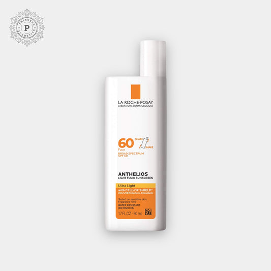 La Roche Posay Ultra Light Fluid Facial Sunscreen SPF60 50ml. لاروش بوساي واقي شمسي للوجه خفيف للغاية بعامل حماية من الشمس SPF60، 50 مل