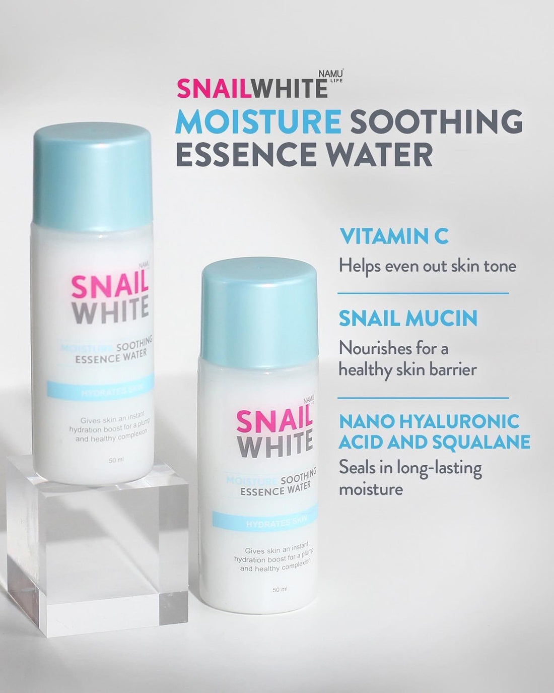 Namu Life Snail White Moisture Soothing Essence Water 50ml