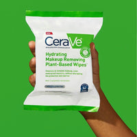 Cerave Hydrating Makeup Removing Plant-Based Wipes (25 Towelettes)