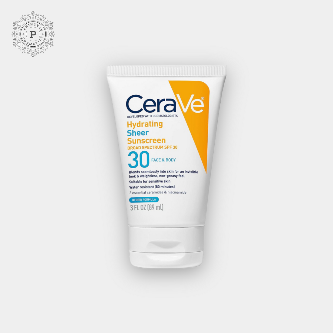 Cerave Hydrating Sheer Sunscreen SPF30 for Face and Body 89ml
