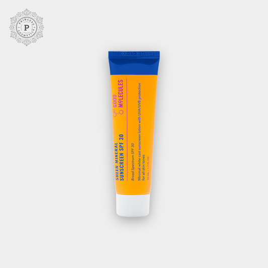 Good Molecules Sheer Mineral Sunscreen SPF 30 50ml. قُذْ مٱلِقُسْ واقي من الشمس معدني شفاف SPF 30 50 مل.