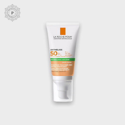 La Roche Posay Anthelios Anti-Shine Dry Touch TINTED Sunscreen SPF50+ 50ml. لاروش بوساي أنثيليوس واقي شمسي مضاد للمعان ذو ملمس جاف SPF50+ 50 مل