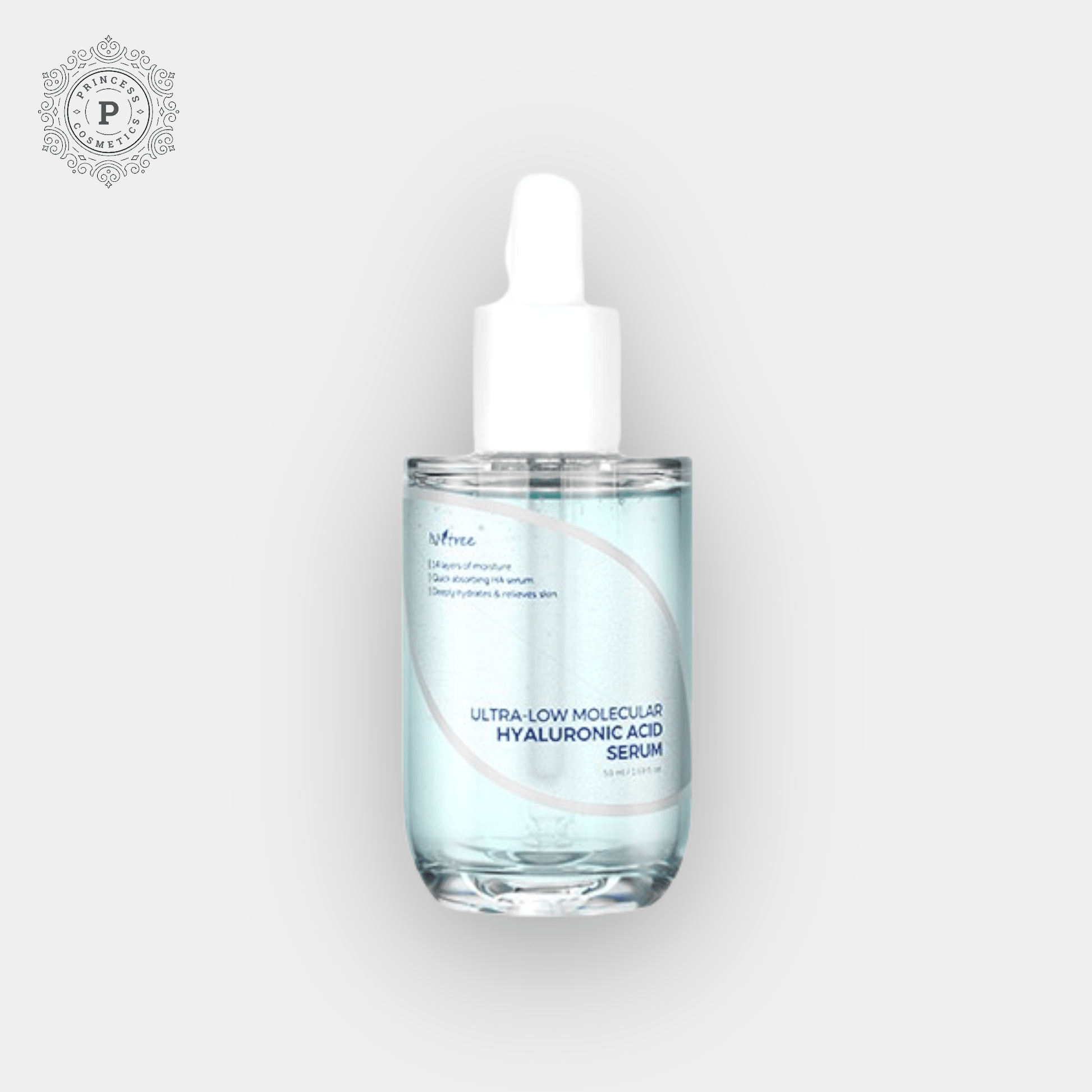 Isntree Ultra - Low Molecular Hyaluronic Acid Serum 50ml. مصل حمض الهيالورونيك الجزيئي المنخفض للغاية من إيسنتري، 50 مل - Princess Cosmetics Qatar