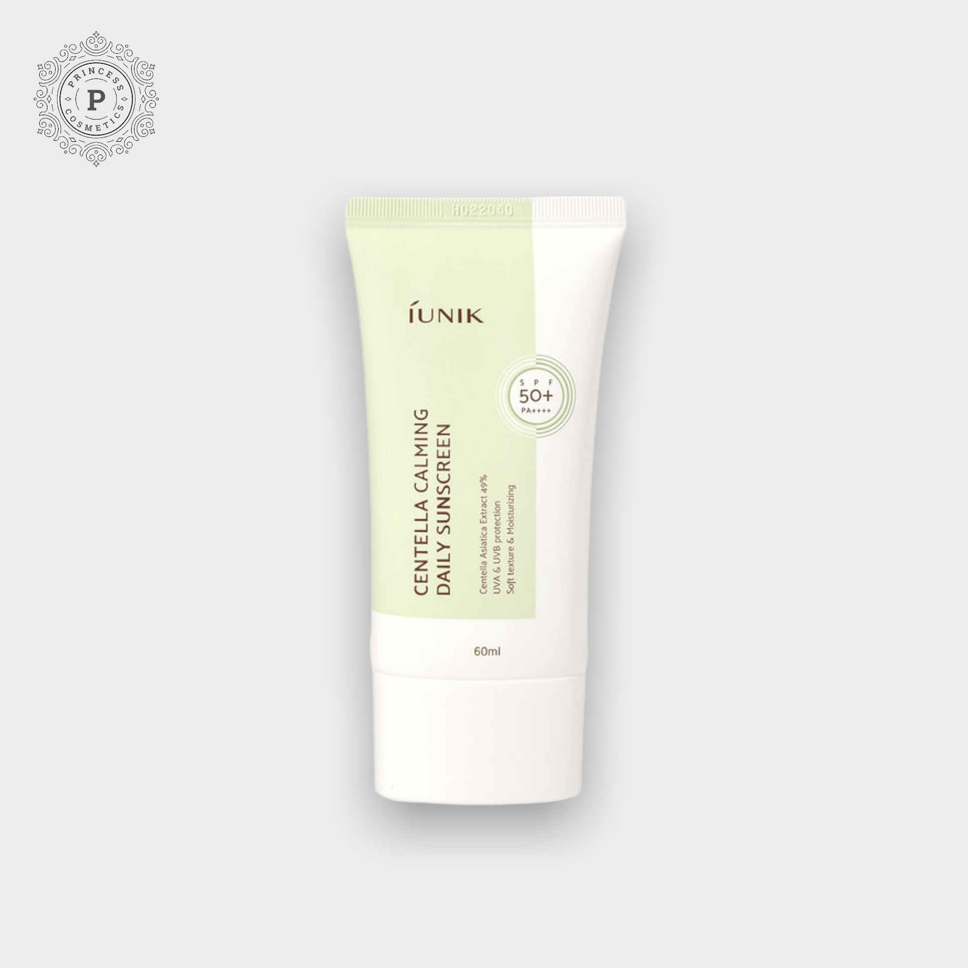 Iunik Centella Calming Daily Sunscreen 60ml. كريم الحماية من الشمس اليومي المهدئ من إيونيك سينتيلا، 60 مل - Princess Cosmetics Qatar