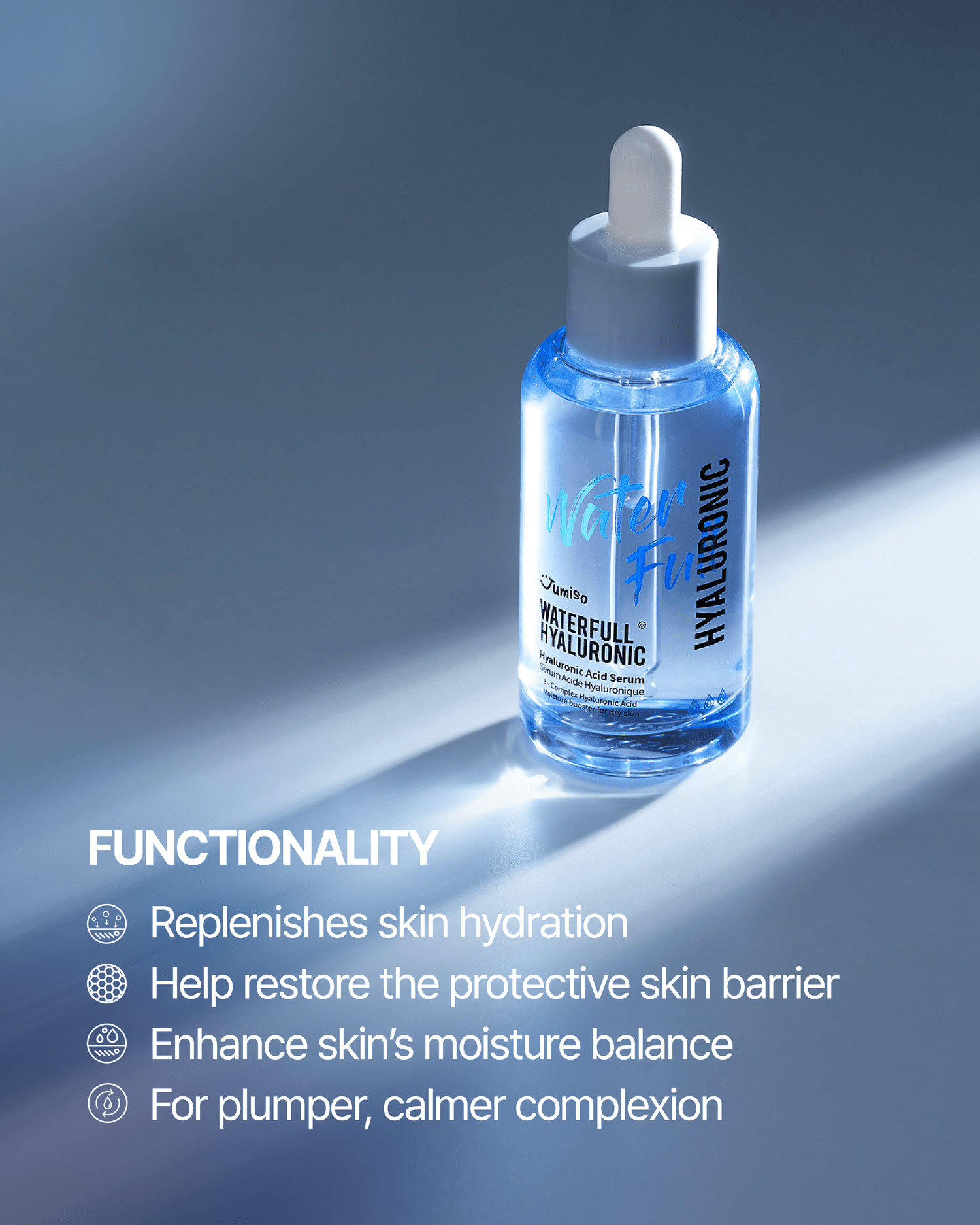 Jumiso Waterfull Hyaluronic Acid Serum 50ml - EXPIRY: 07/2025. جوميسو واترفول سيروم حمض الهيالورونيك - Princess Cosmetics Qatar