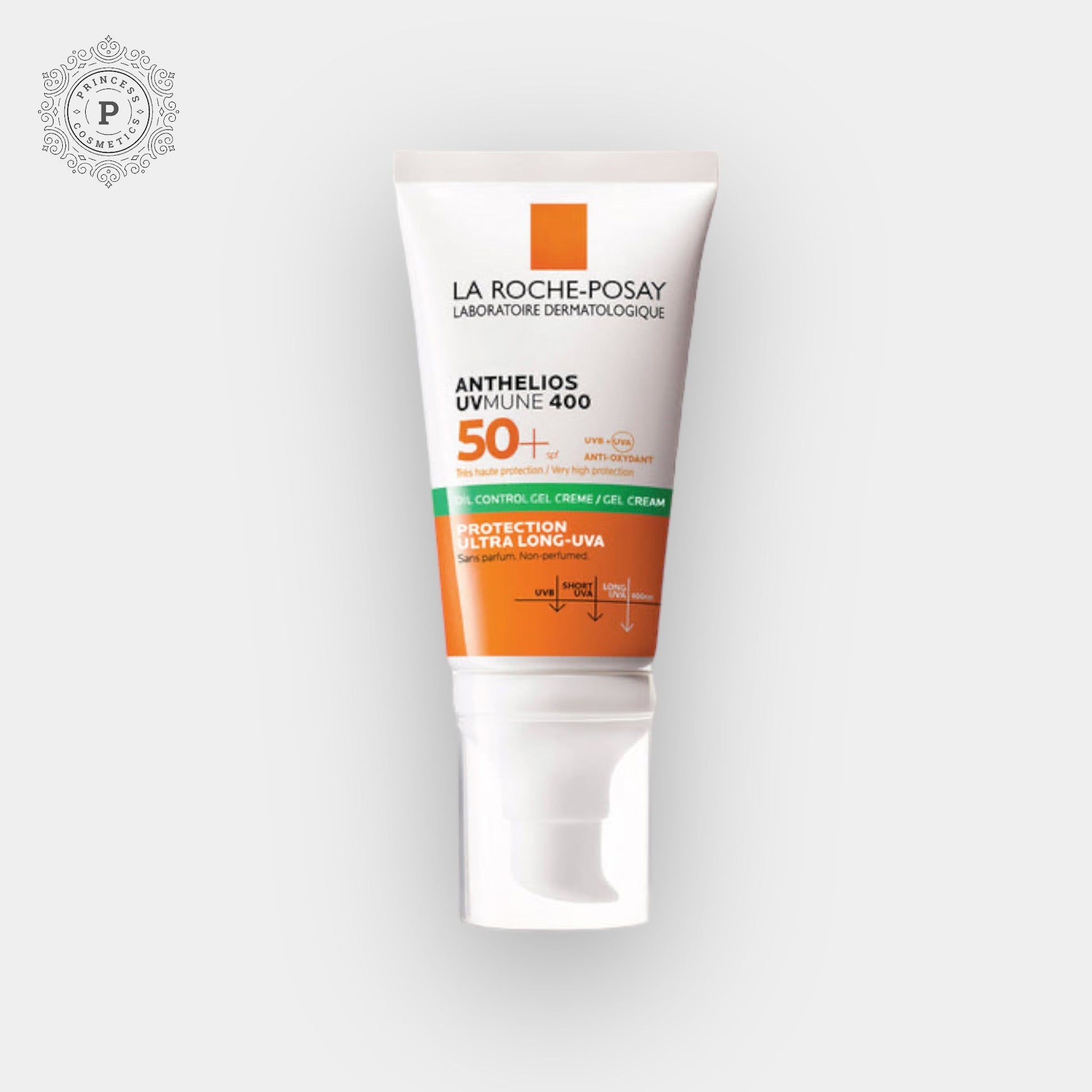 La Roche Posay Anthelios UMune 400 Oil Control Gel Cream SPF50+ 50ml (Renewal). كريم جل لاروش بوساي أنثيليوس أوميون 400 للتحكم في الزيت بعامل حماية من الشمس 50+ 50 مل (تجديد) - Princess Cosmetics Qatar