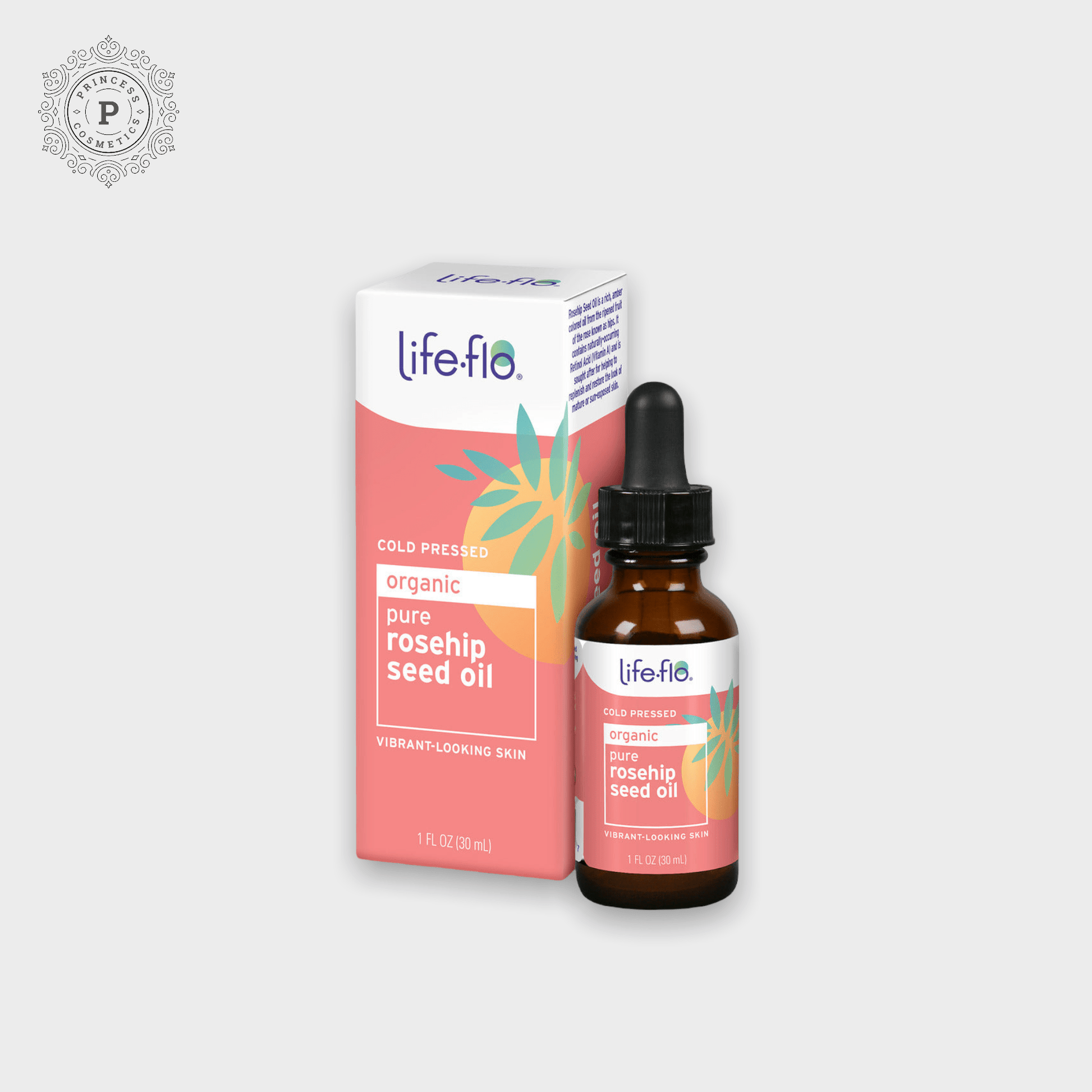 Life - Flo Rose Hip Seed Oil 30ml زيت بذور ثمر الورد من لايف فلو - Princess Cosmetics Qatar