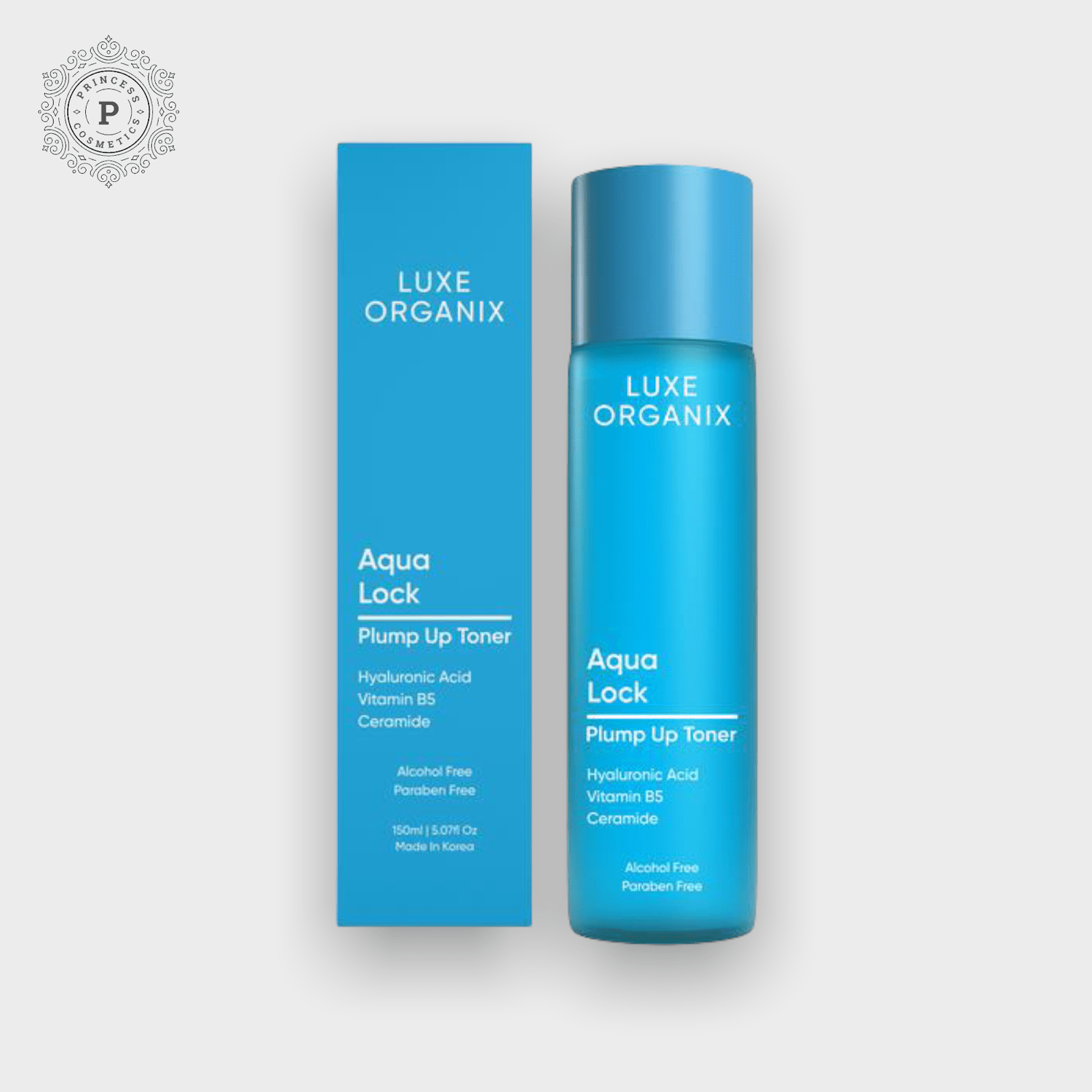 Luxe Organix Aqua Lock Plump Up Toner 150ml لوكس أورجانيكس أكوا لوك ممتلئ الجسم تونر 150 مل - Princess Cosmetics Qatar