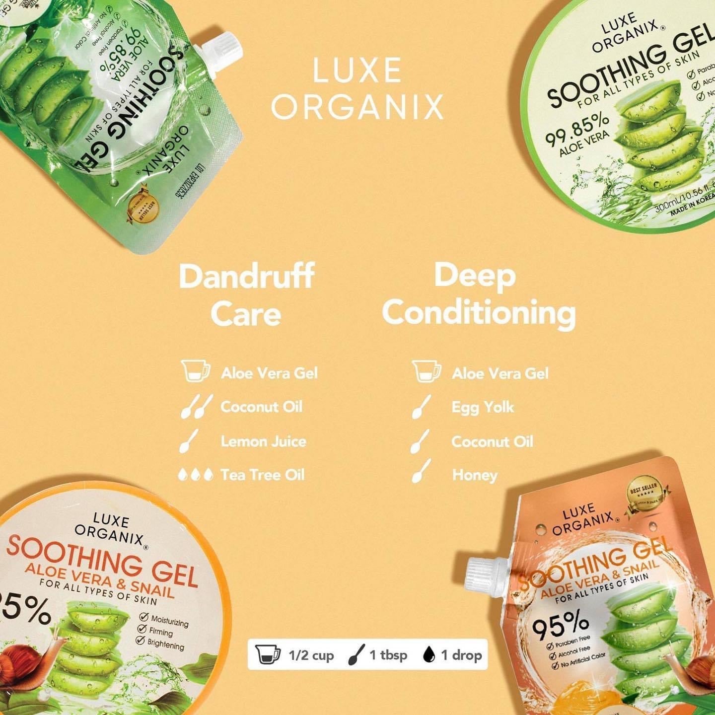 Luxe Organix Soothing Gel Sachet 100ml - EXPIRY: 08/2025 لوكس أورجانيكس جل مهدئ كيس 100 مل - Princess Cosmetics Qatar