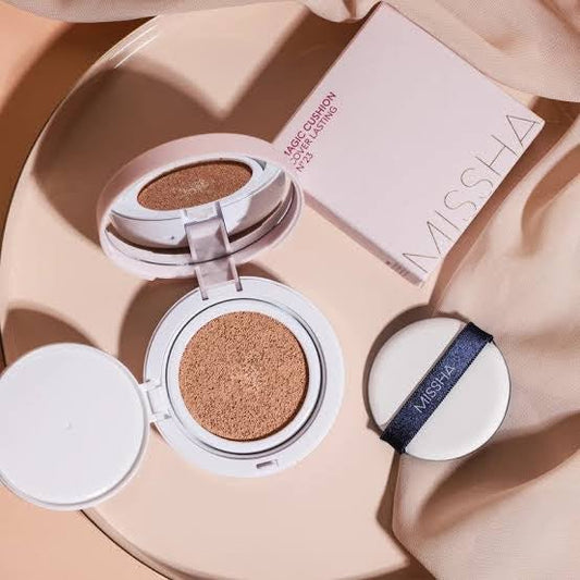 Missha M Magic Cover Lasting Cushion 15g. وسادة ميشا إم السحرية الدائمة 15 جم - Princess Cosmetics Qatar