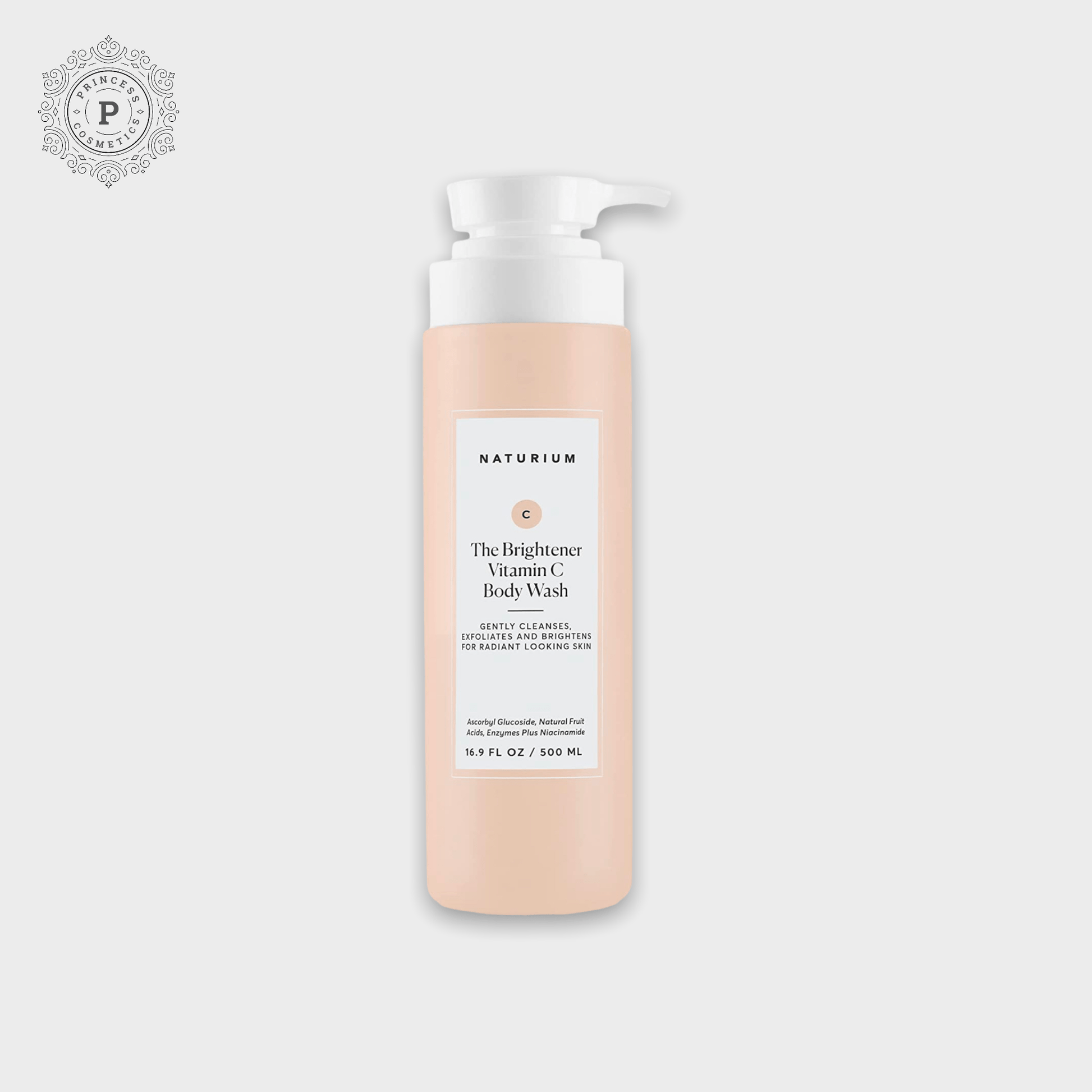 Naturium The Brightener Vitamin C Body Wash 500ml. غسول الجسم بفيتامين C من ناتوريوم، 500 مل - Princess Cosmetics Qatar