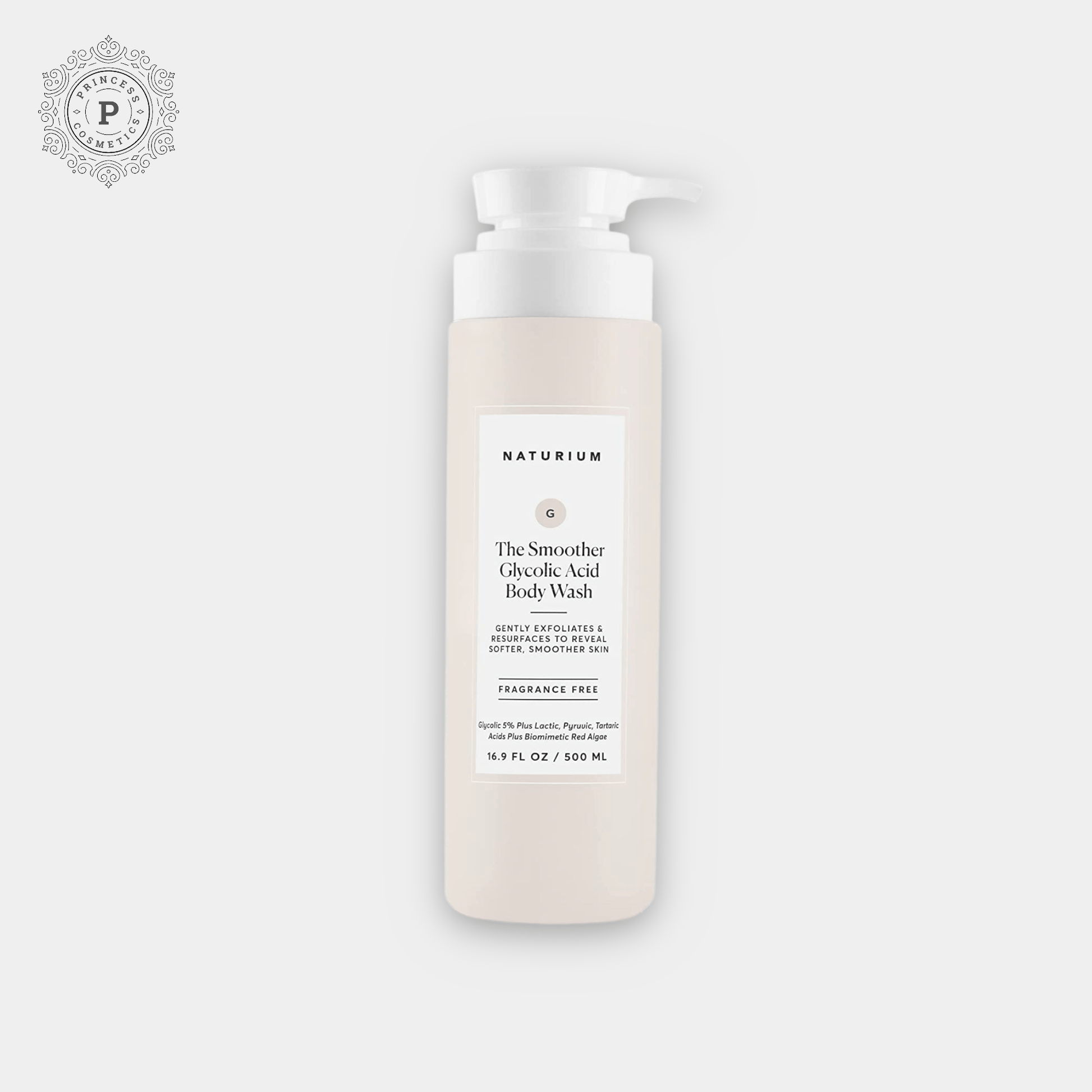 Naturium The Smoother Glycolic Acid Exfoliating Body Wash 500ml. غسول الجسم المقشر بحمض الجليكوليك الأكثر نعومة من ناتوريوم، 500 مل - Princess Cosmetics Qatar