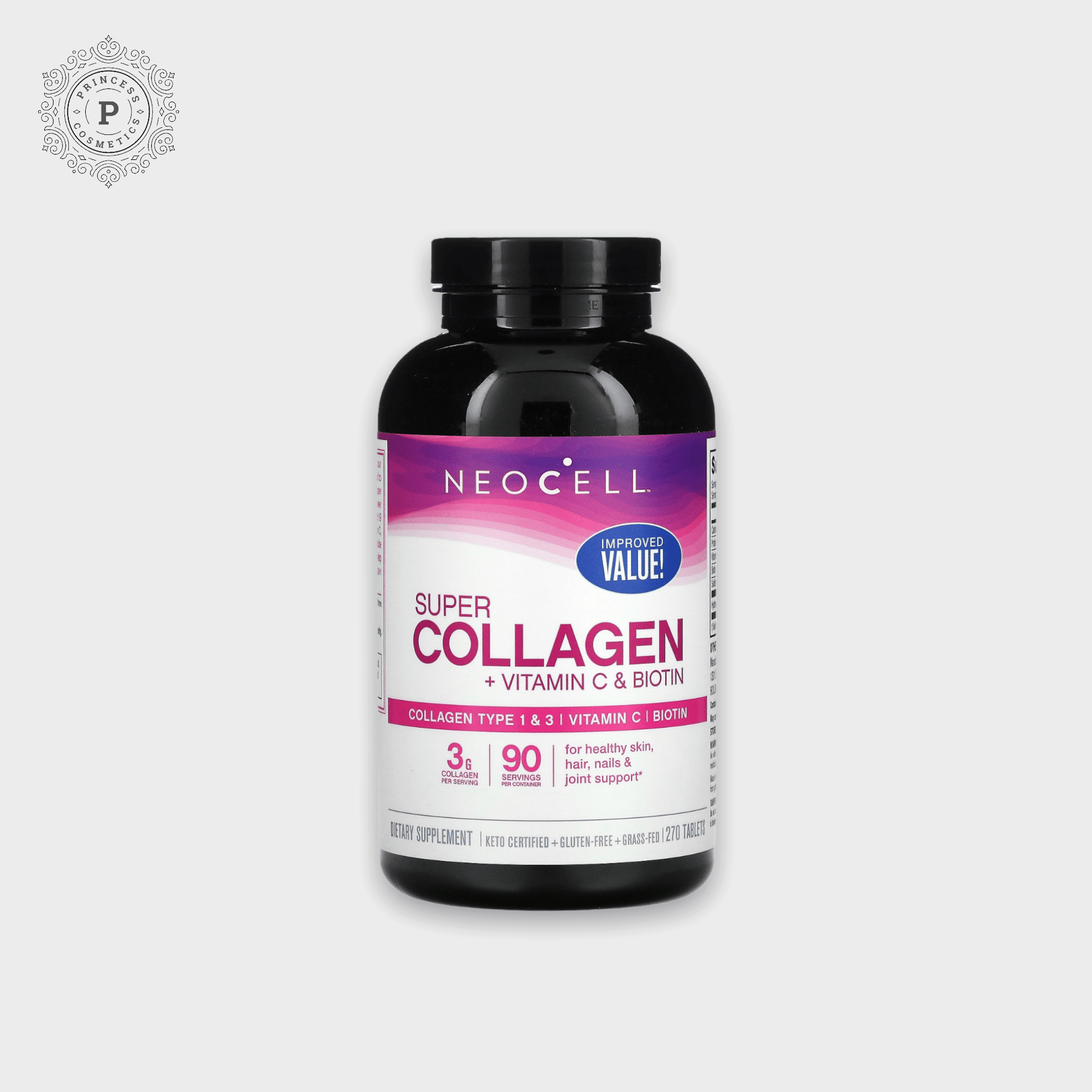 Neocell Super Collagen + Vitamin C & Biotin (270 Tab). نيوسيل سوبر كولاجين + فيتامين سي وبيوتين (270 قرص) - Princess Cosmetics Qatar