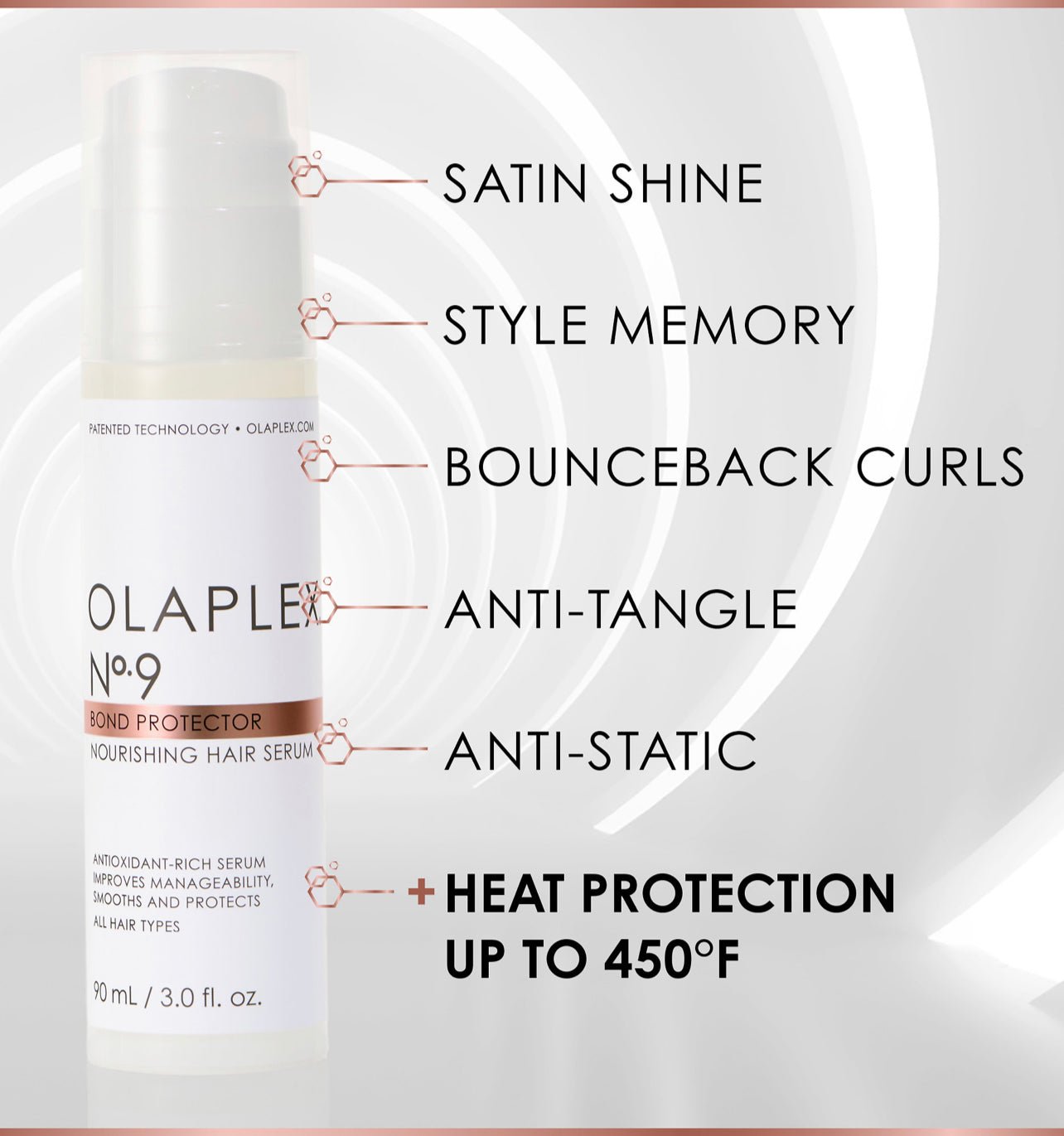 Olaplex Nº.9 Bond Protector Nourishing Hair Serum 90ml. مصل مغذي للشعر من أولابلكس رقم 9 بوند، 90 مل - Princess Cosmetics Qatar