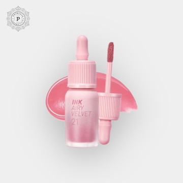 Peripera Ink Airy Velvet AD (21 Fluffy Peach). بيريبيرا إنك فيلفيت إيه دي (21 خوخ رقيق) - Princess Cosmetics Qatar