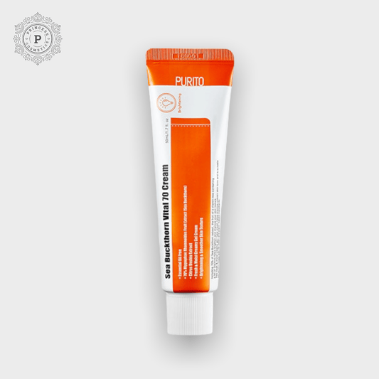 Purito Sea Buckthorn Vital 70 Cream 50ml. بوريتو سي النبق فيتال 70 كريم - Princess Cosmetics Qatar