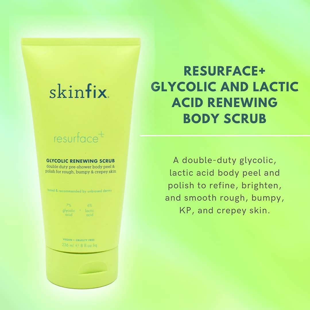 Skinfix Resurface+Glycolic Renewing Scrub 236ml سكين فيكس ريسيرفيس + مقشر جليكوليك لتجديد البشرة - Princess Cosmetics Qatar