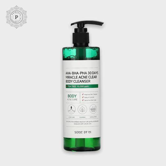 Somebymi AHA.BHA.PHA 30 Days Miracle Acne Clear Body Cleanser 400g. سومبيمي AHA. بها. PHA 30 يوما معجزة حب الشباب واضح منظف الجسم - Princess Cosmetics Qatar