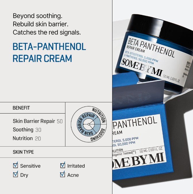 Somebymi Beta Panthenol Repair Cream 50ml. سومبيمي بيتا بانثينول إصلاح كريم - Princess Cosmetics Qatar