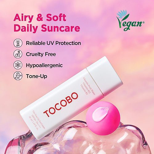 Tocobo Vita Tone Up Sun Cream SPF50+ PA++++ 50ml. توكوبو فيتا تون أب كريم الحماية من الشمس - Princess Cosmetics Qatar