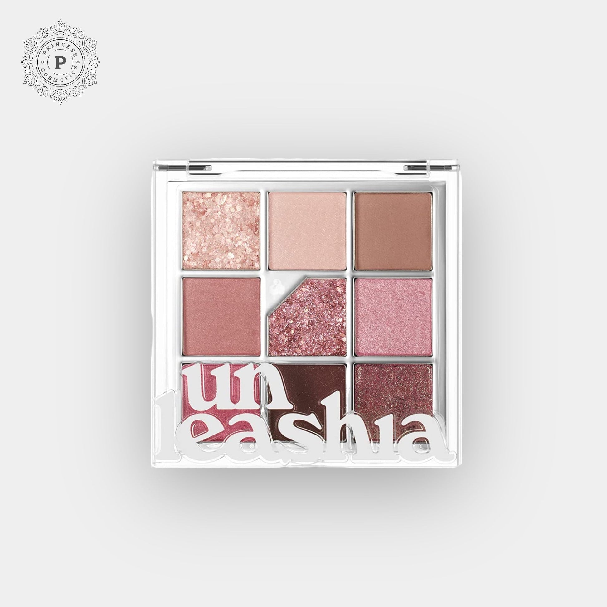 Unleashia Glitterpedia Eye Palette - No 5 All of Dusty Rose. باليت العيون جليتر بيديا من أنليشيا - رقم 5، كل من داستي روز - Princess Cosmetics Qatar