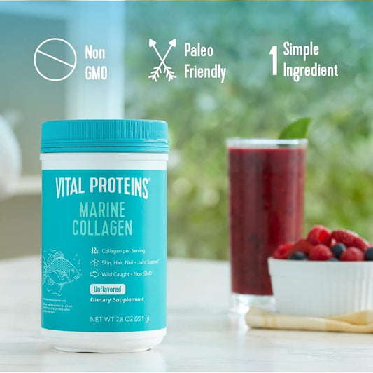 Vital Proteins Marine Collagen 221g. ويتلٗ بروتين كولاجين بحري 221 جرام - Princess Cosmetics Qatar